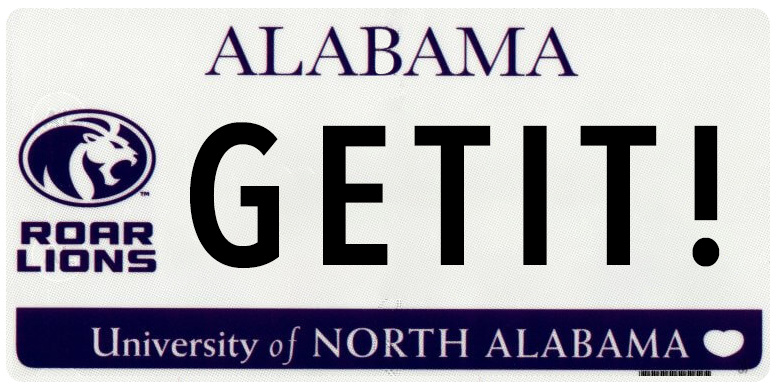UNA Car Tag